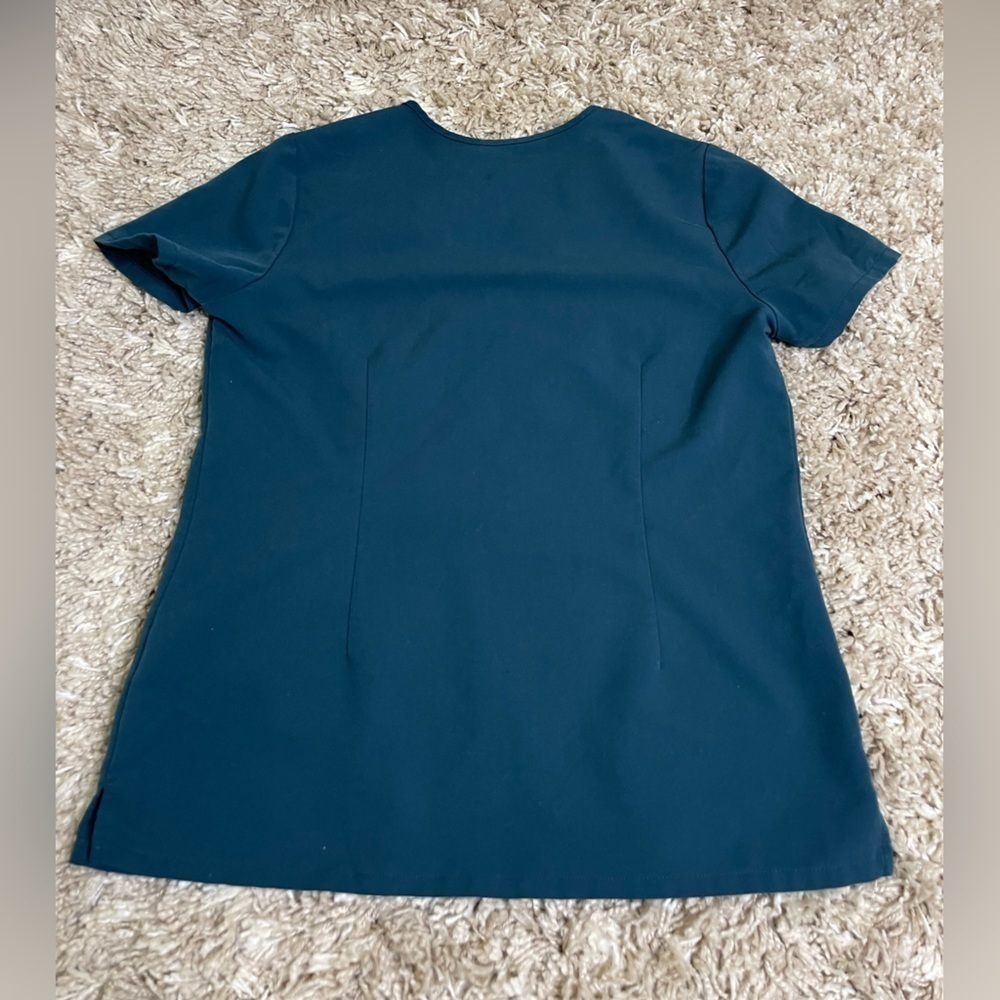 Figs Short Sleeve Technical Collection Turquoise Scrub Top Size S #0497 - Picture 5 of 9